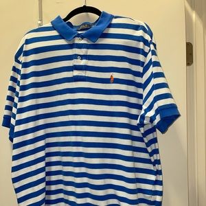 Polo by Ralph Lauren horizontal blue and white XXL